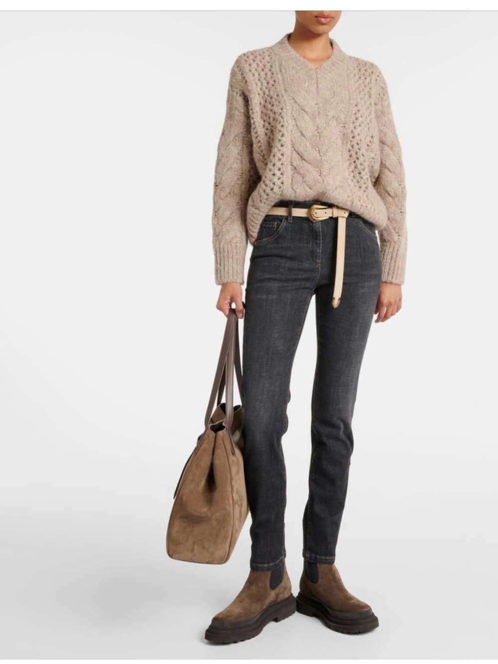 Brunello Cucinelli extra skinny fit high waist jeans